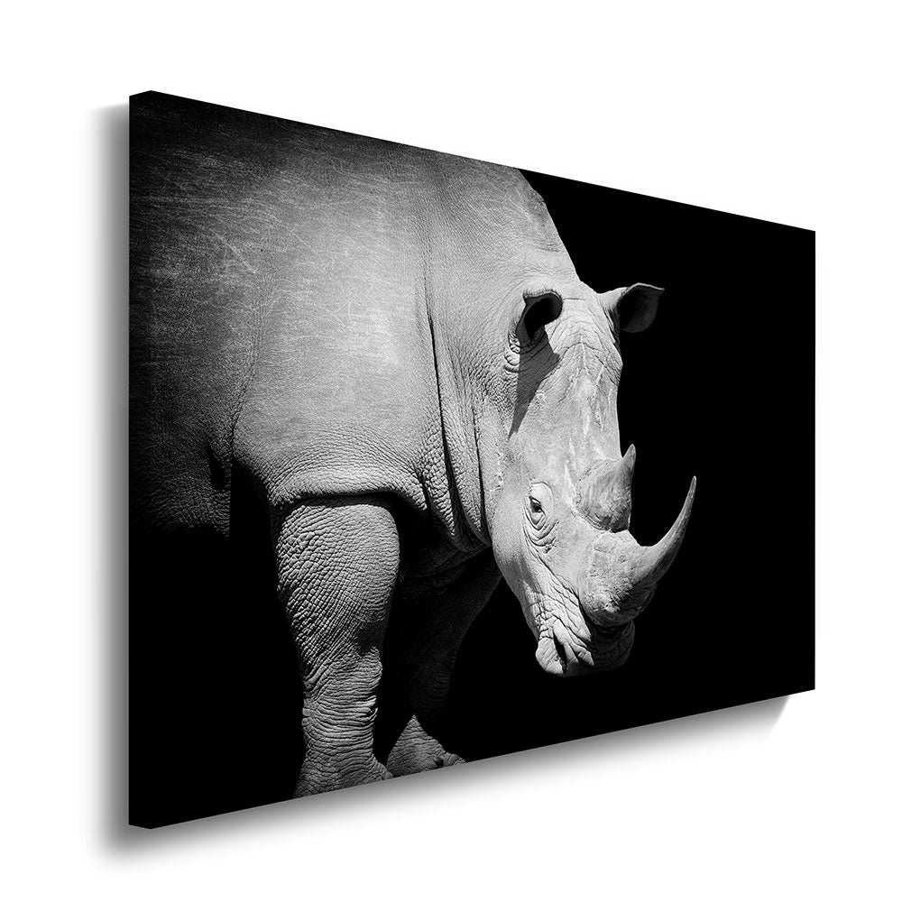 canvas schilderij neushoorn