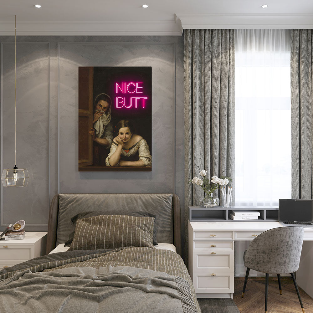 canvas schilderij nice butt slaapkamer