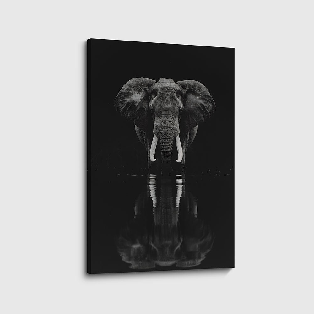 canvas schilderij olifant in het water