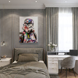 canvas schilderij paint wars slaapkamer