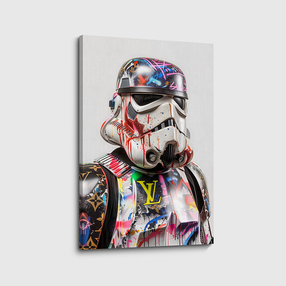 canvas schilderij paint wars
