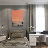 canvas schilderij palmtree sunset slaapkamer
