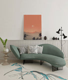 canvas schilderij palmtree sunset wachtruimte
