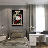 canvas schilderij parfum bottle slaapkamer