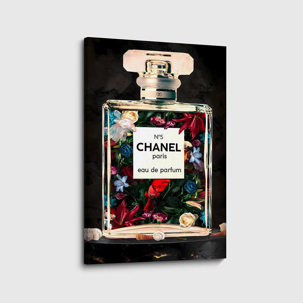 canvas schilderij parfum bottle