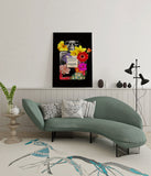 canvas schilderij parfum flower bottle wachtruimte
