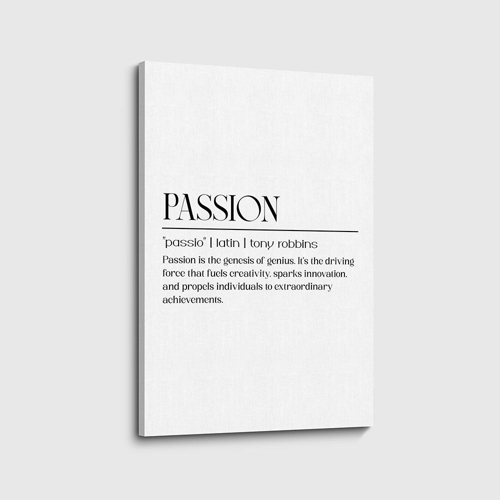 canvas schilderij passion wit zwart