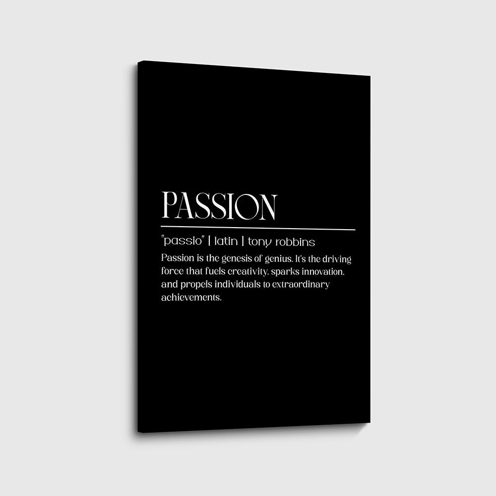 canvas schilderij passion zwart wit