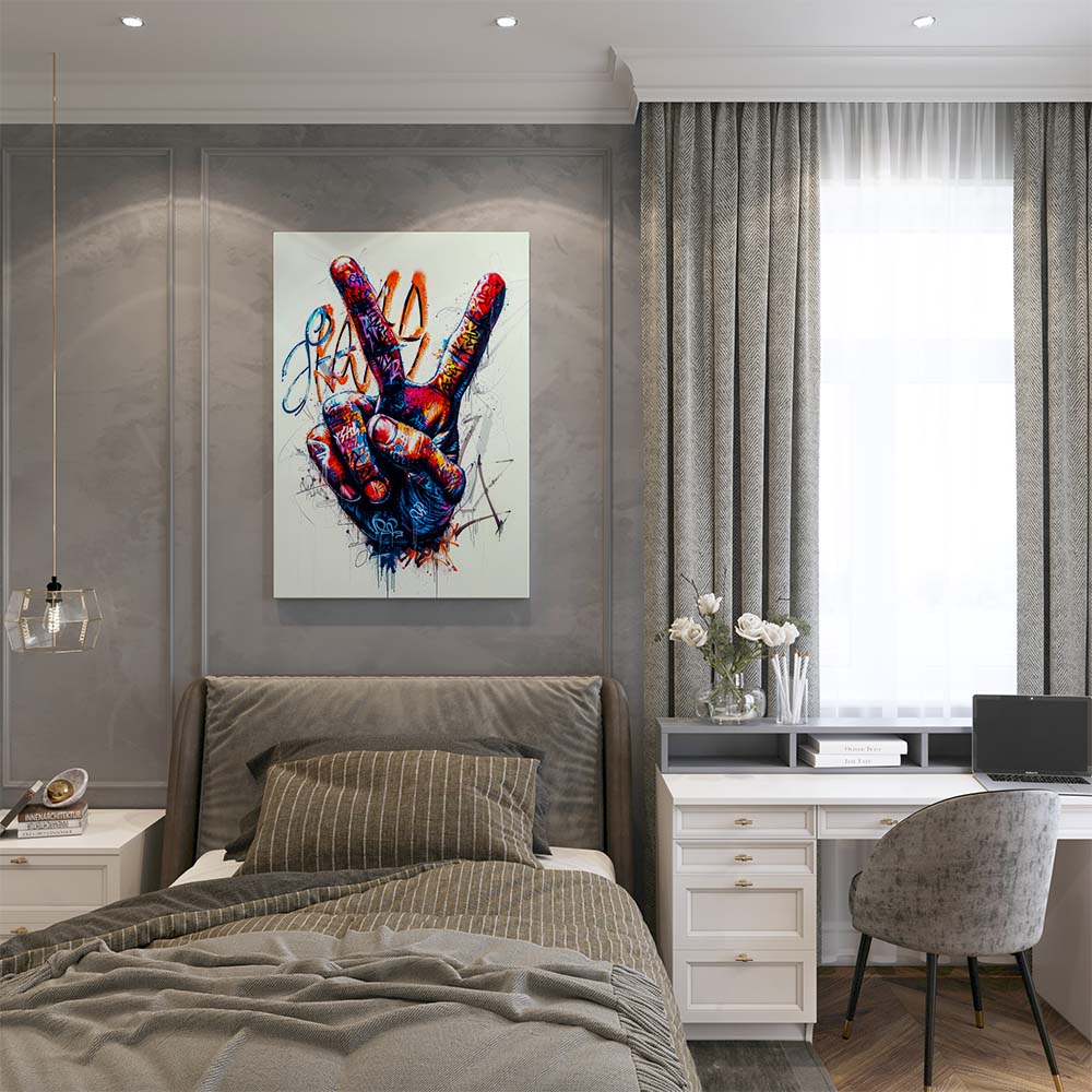 canvas schilderij peace slaapkamer