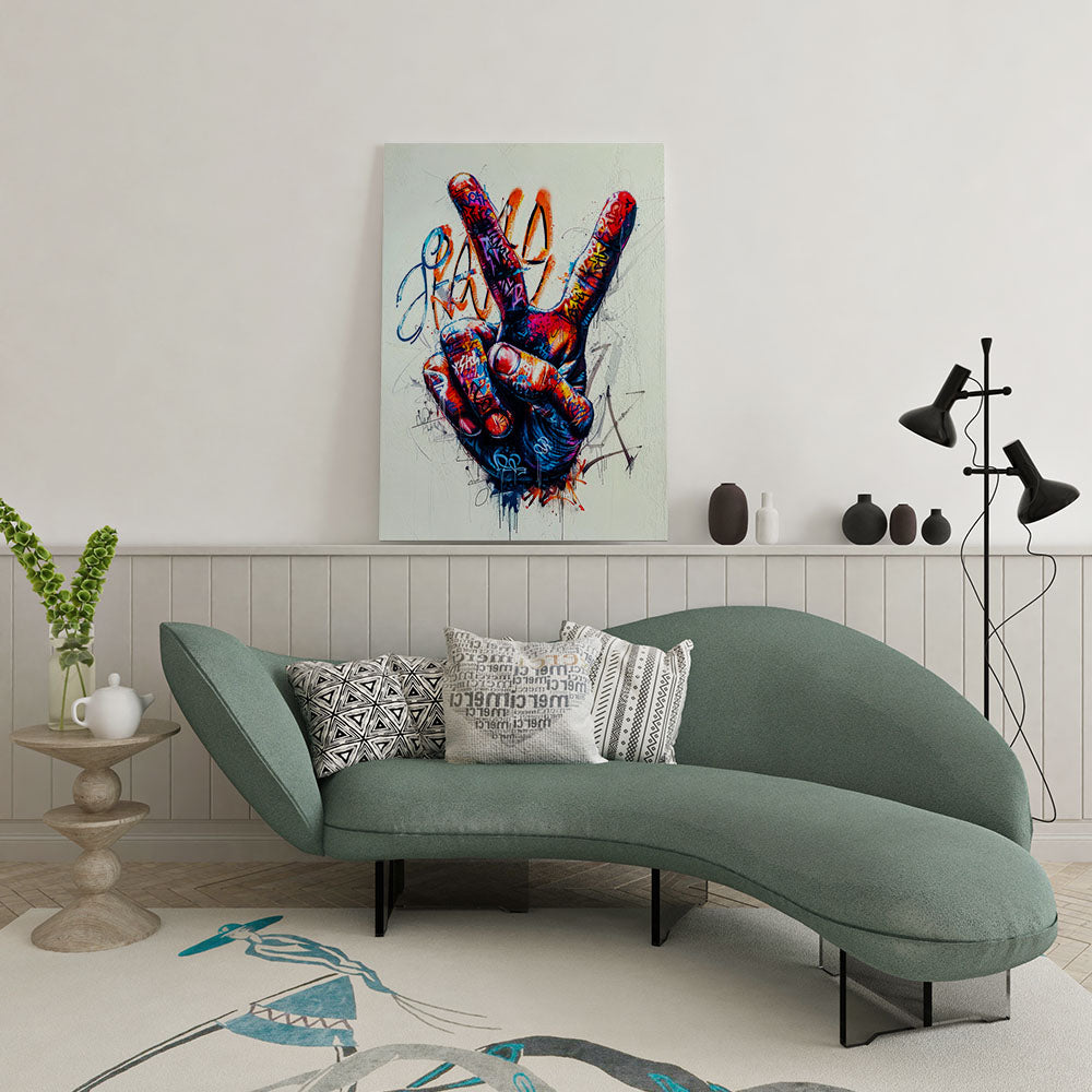 canvas schilderij peace wachtruimte 1
