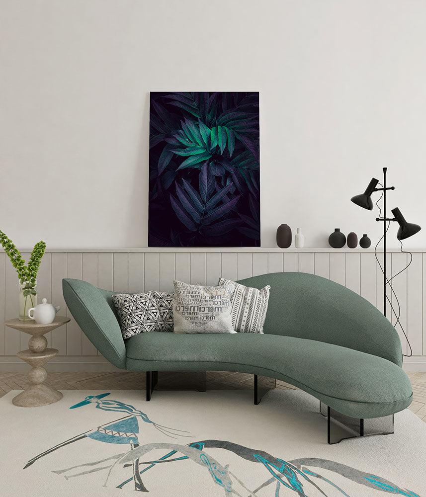canvas schilderij planten bladeren wachtruimte