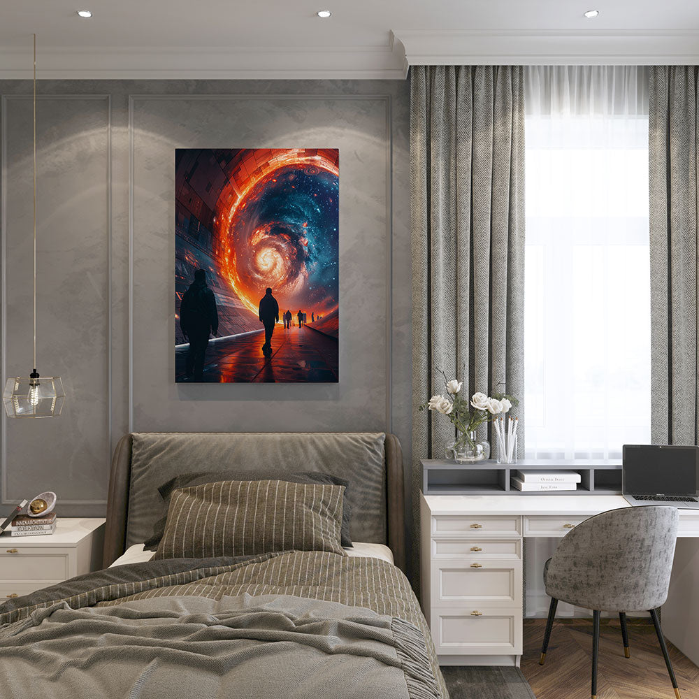 canvas schilderij portaal naar het universum slaapkamer