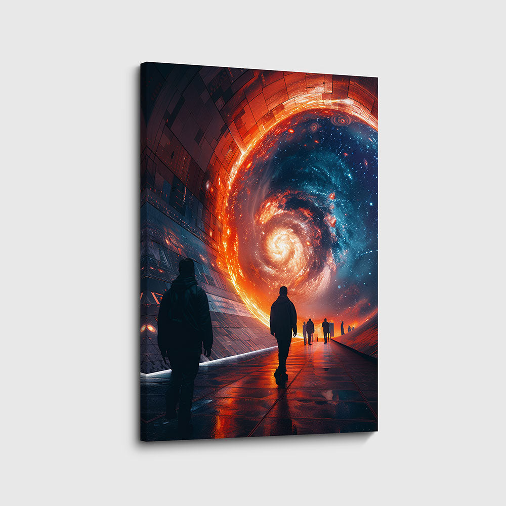 canvas schilderij portaal naar het universum