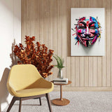 canvas schilderij rebel mask zijkant