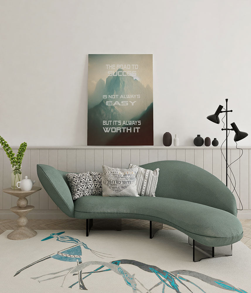 canvas schilderij road to succes wachtruimte