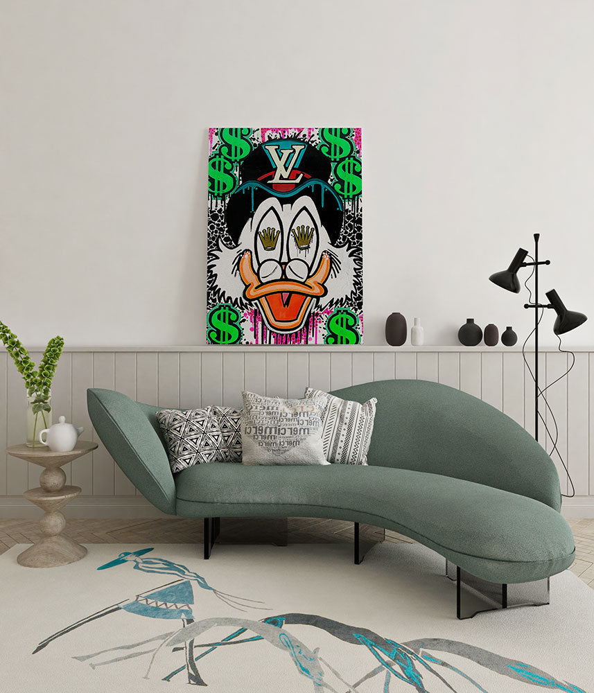 canvas schilderij roly duck wachtruimte