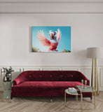 canvas schilderij schattige parkiet kamer