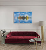 canvas schilderij shanghai skyline waterfront kamer