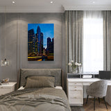 canvas schilderij singapore downtown slaapkamer