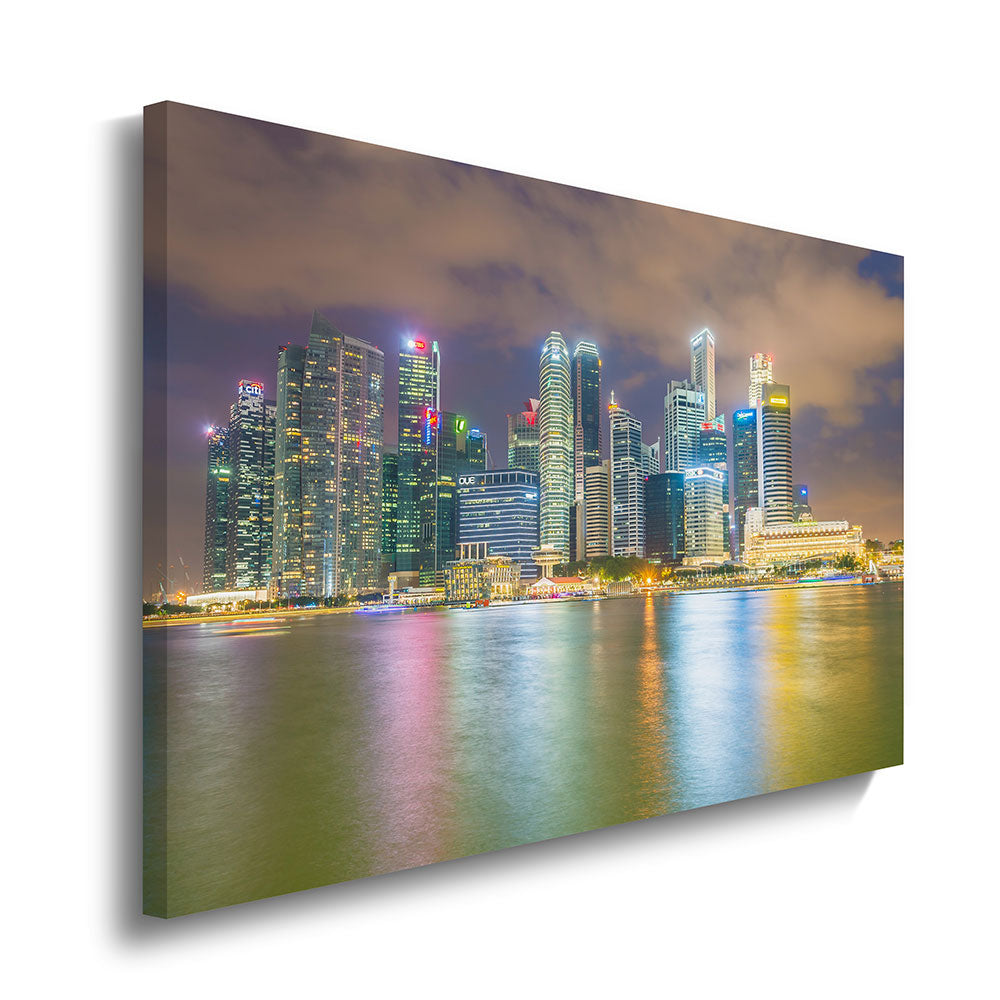 canvas schilderij singapore skyline