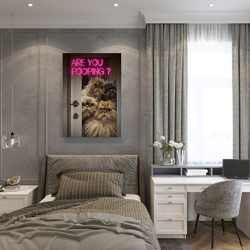 canvas schilderij smelly cat slaapkamer