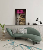 canvas schilderij smelly cat wachtruimte