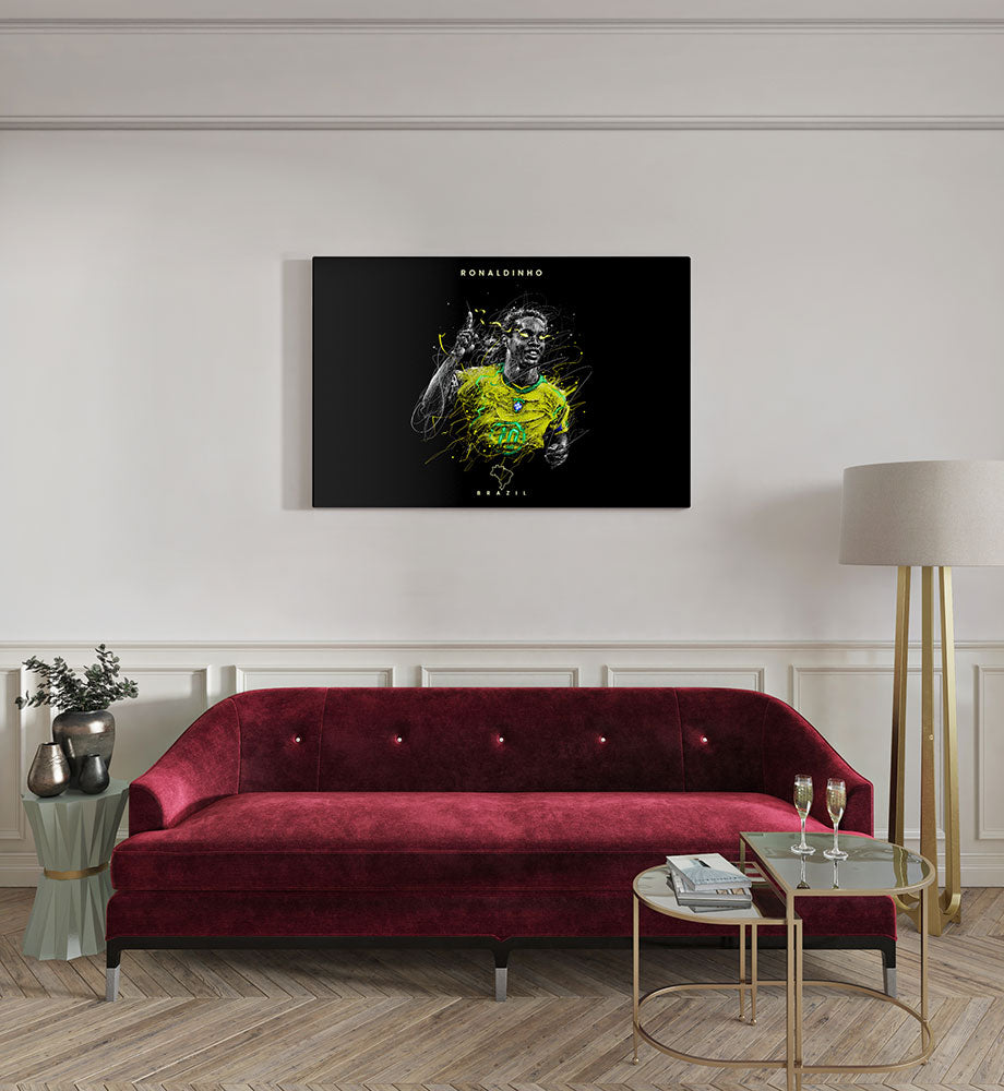 canvas schilderij soccer art brazil kamer