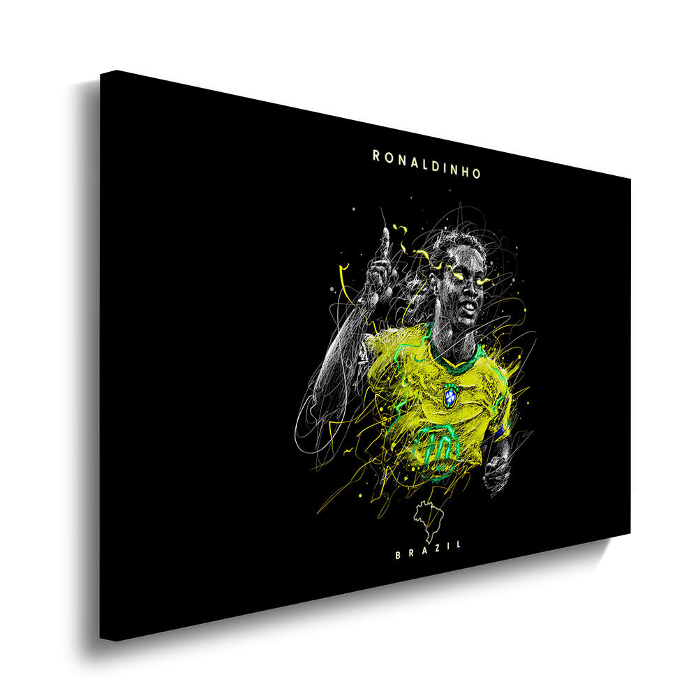canvas schilderij soccer art brazil
