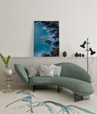 canvas schilderij steamy sea wachtruimte