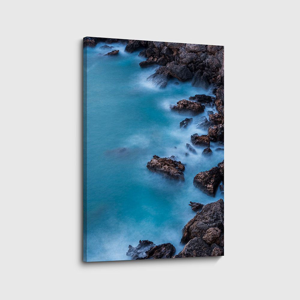 canvas schilderij steamy sea