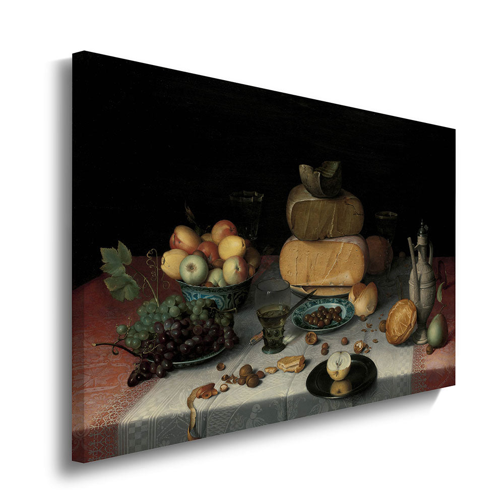 canvas schilderij stilleven met kazen