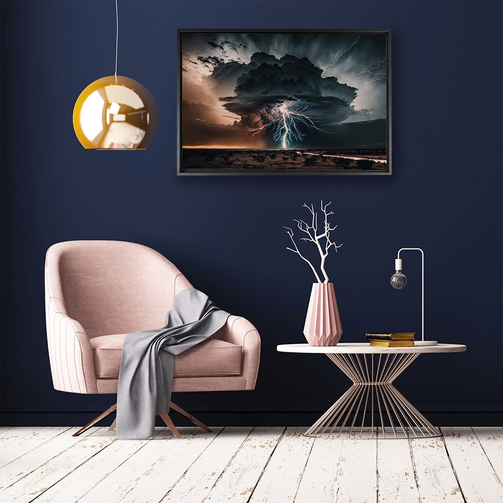 canvas schilderij stormcel baklijst kamer