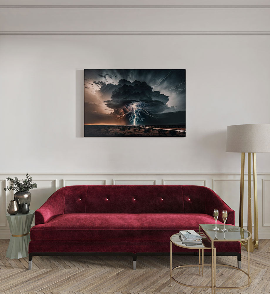 canvas schilderij stormcel kamer