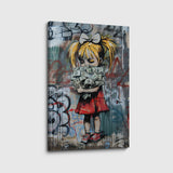 canvas schilderij streetart sad money