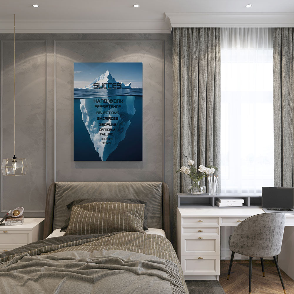 canvas schilderij succes slaapkamer