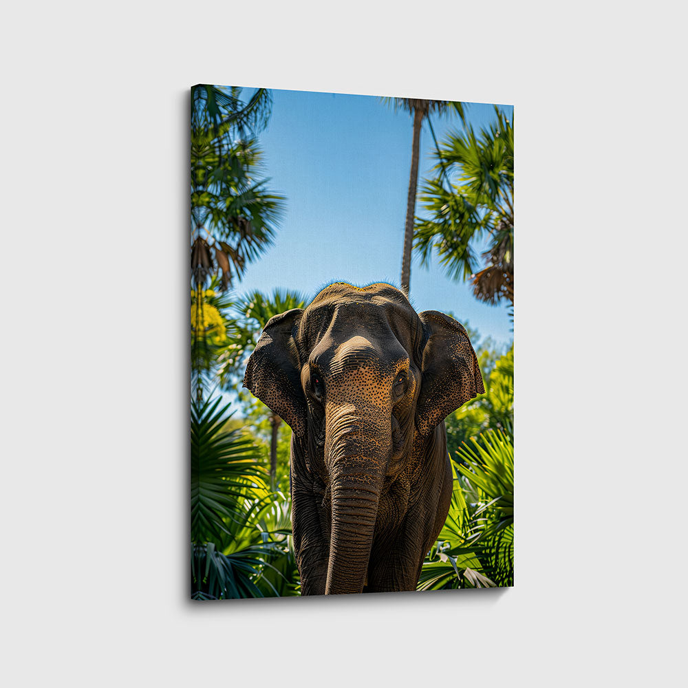 canvas schilderij tropical elephant