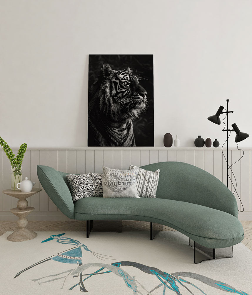 canvas schilderij trotse tijger wachtruimte