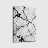 canvas schilderij wit zwart marmer