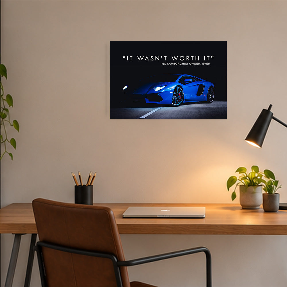 canvas schilderij worth it werkkamer