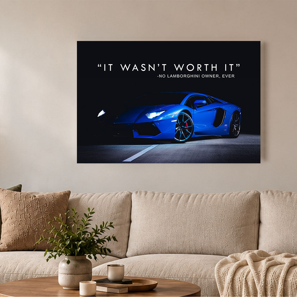 canvas schilderij worth it woonkamer