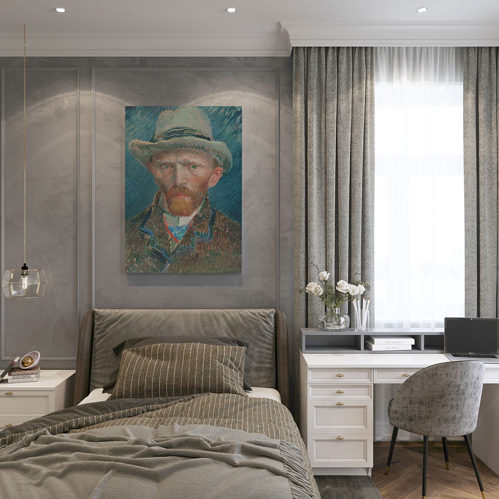 canvas schilderij zelfportret vincent van gogh slaapkamer