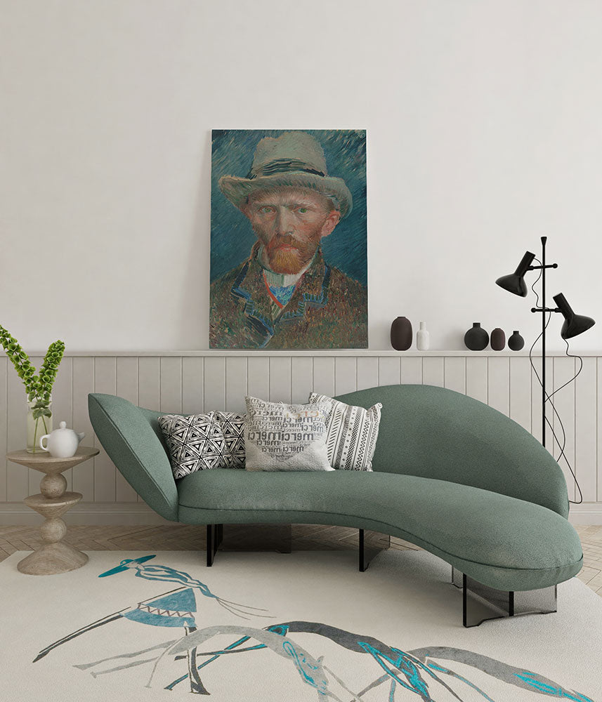 canvas schilderij zelfportret vincent van gogh wachtruimte