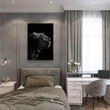 canvas schilderij zijwaartse luipaard slaapkamer