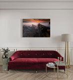 canvas schilderij zonsondergang bidart kamer