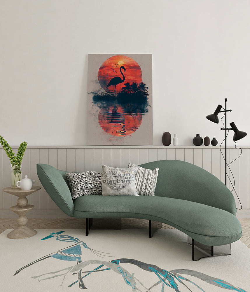 canvas schilderij zonsondergang elegantie wachtruimte