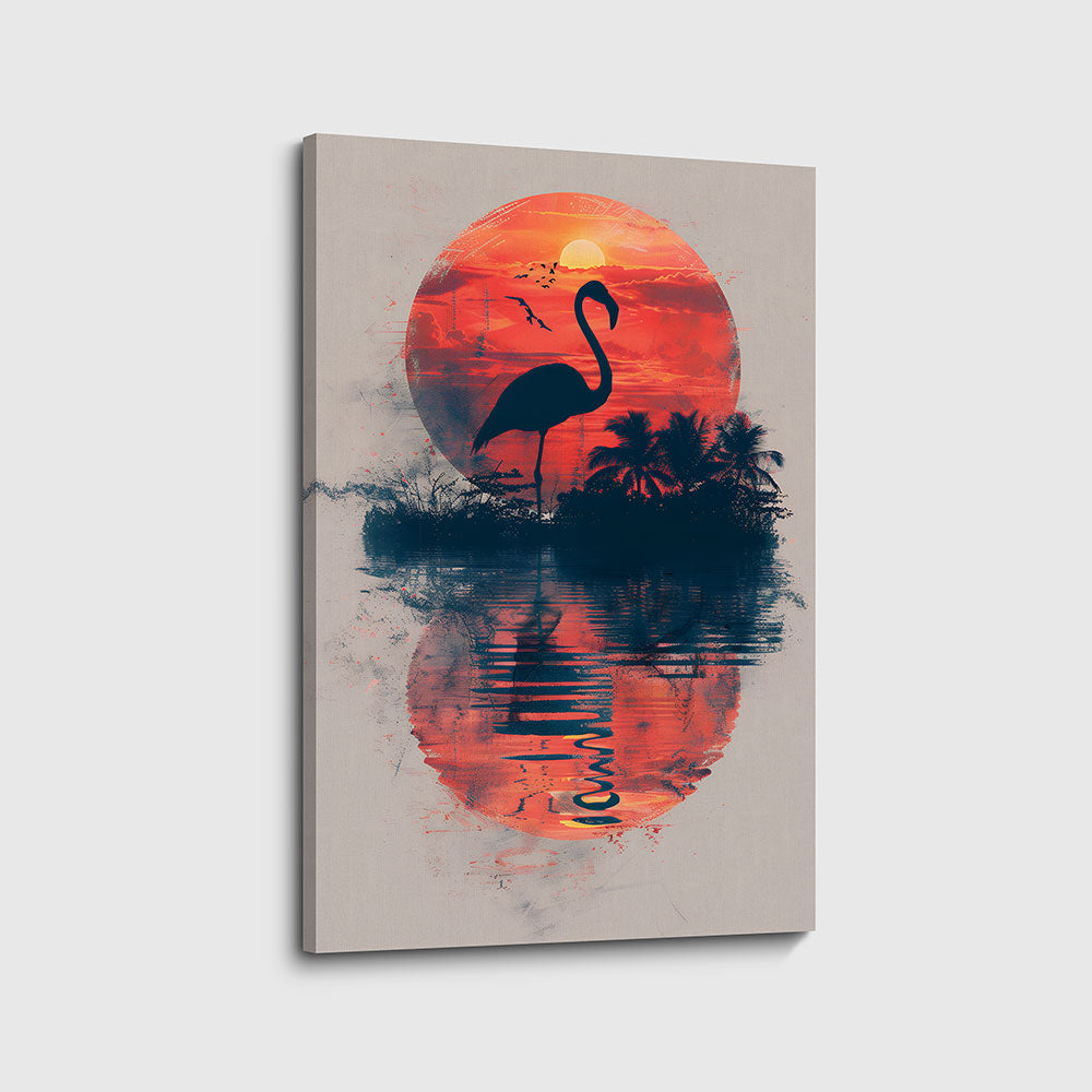 Canvas Schilderij Zonsondergang Elegantie