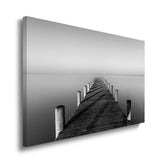 canvas schilderij zwart wit steiger