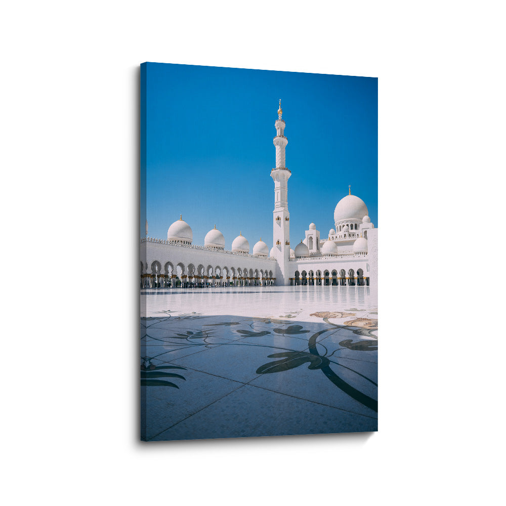 canvas schilderijen abu dhabi grote moskee voorkant