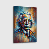 canvas wanddecoratie albert einstein abstract