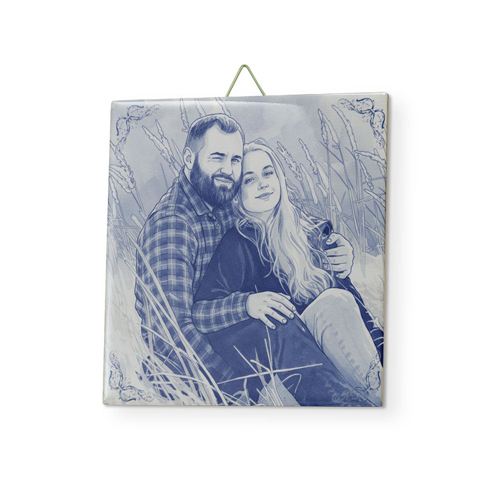 delfts blauw tegeltje eigen ontwerp